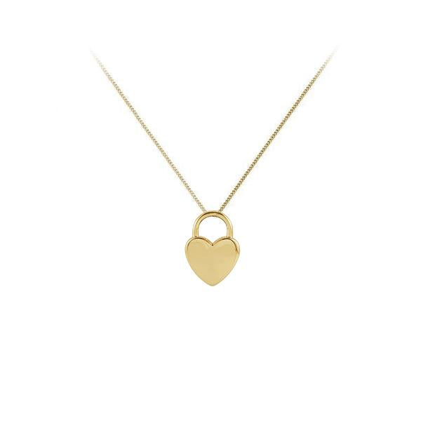 Gold Heart Lock Charm (37796)