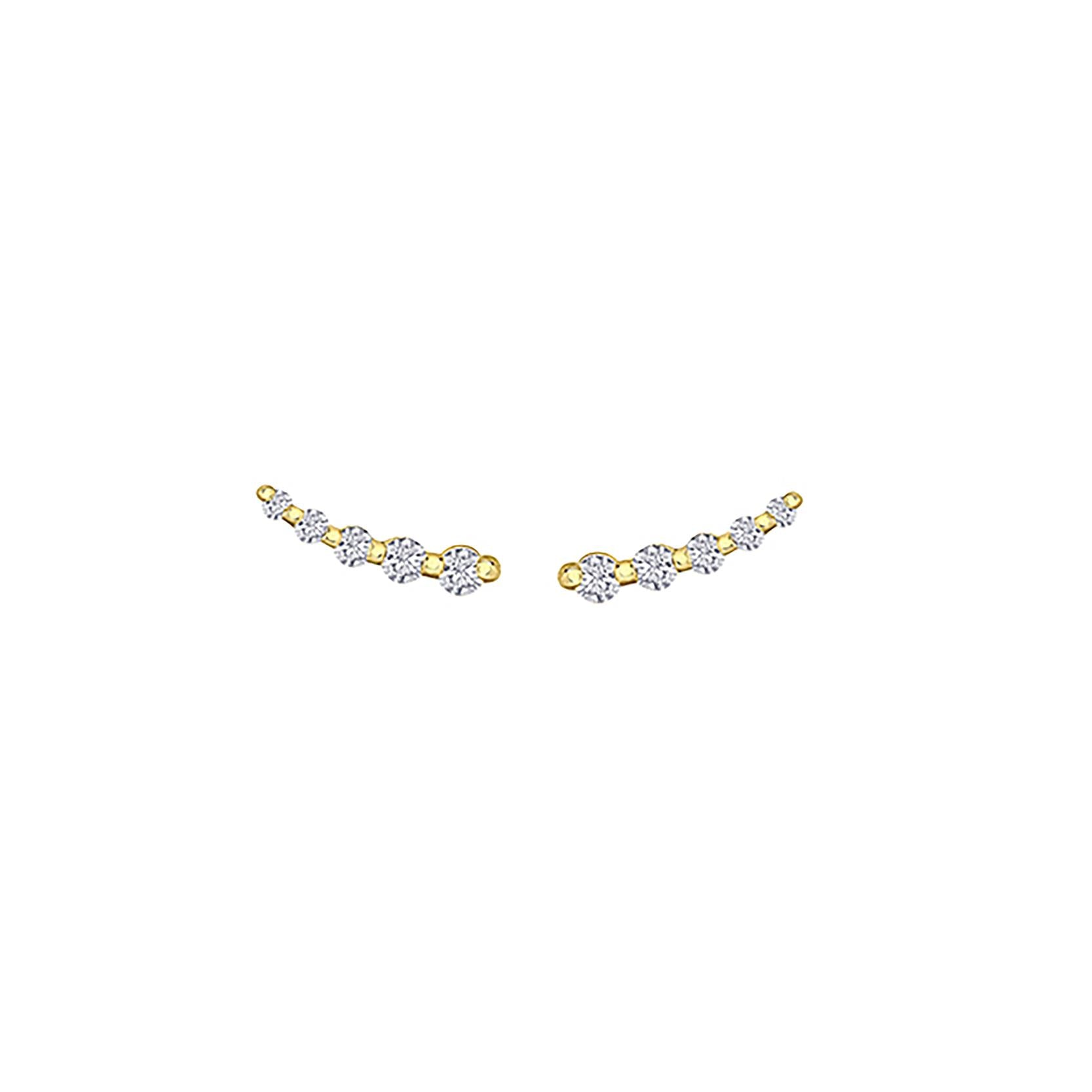 Diamond Curved Stick Earrings .25ct (38685)