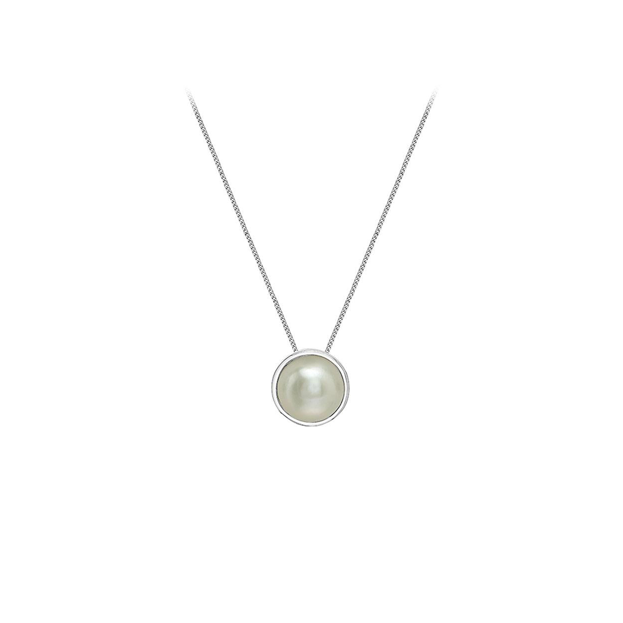 Genuine Pearl Bezel Pendant (38795)