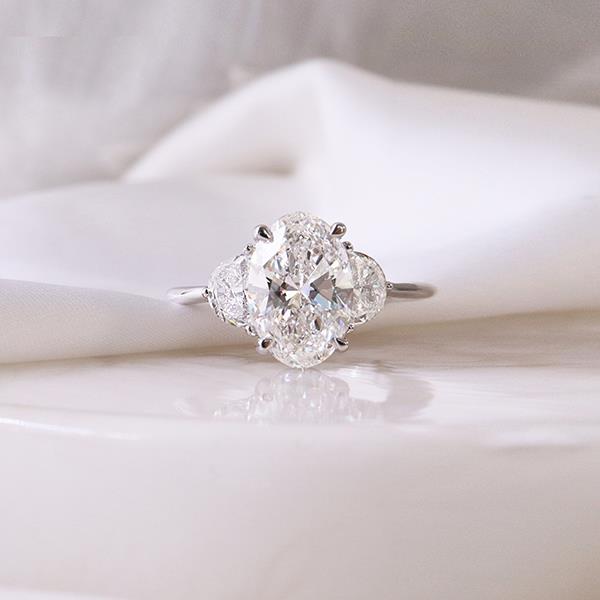 Diamond 3 Stone Engagement Ring - LG 3.75ct (38886)