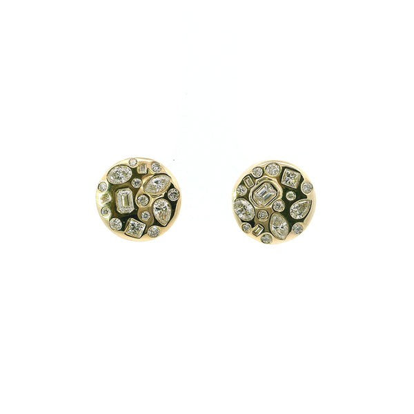 Diamond Cluster Round Stud Earrings .77ct (39006)