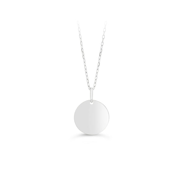 Gold Round Disc Pendant Small - 8mm Diameter (32878)
