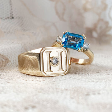 Mr. & Mrs. H. Custom Wedding Rings
