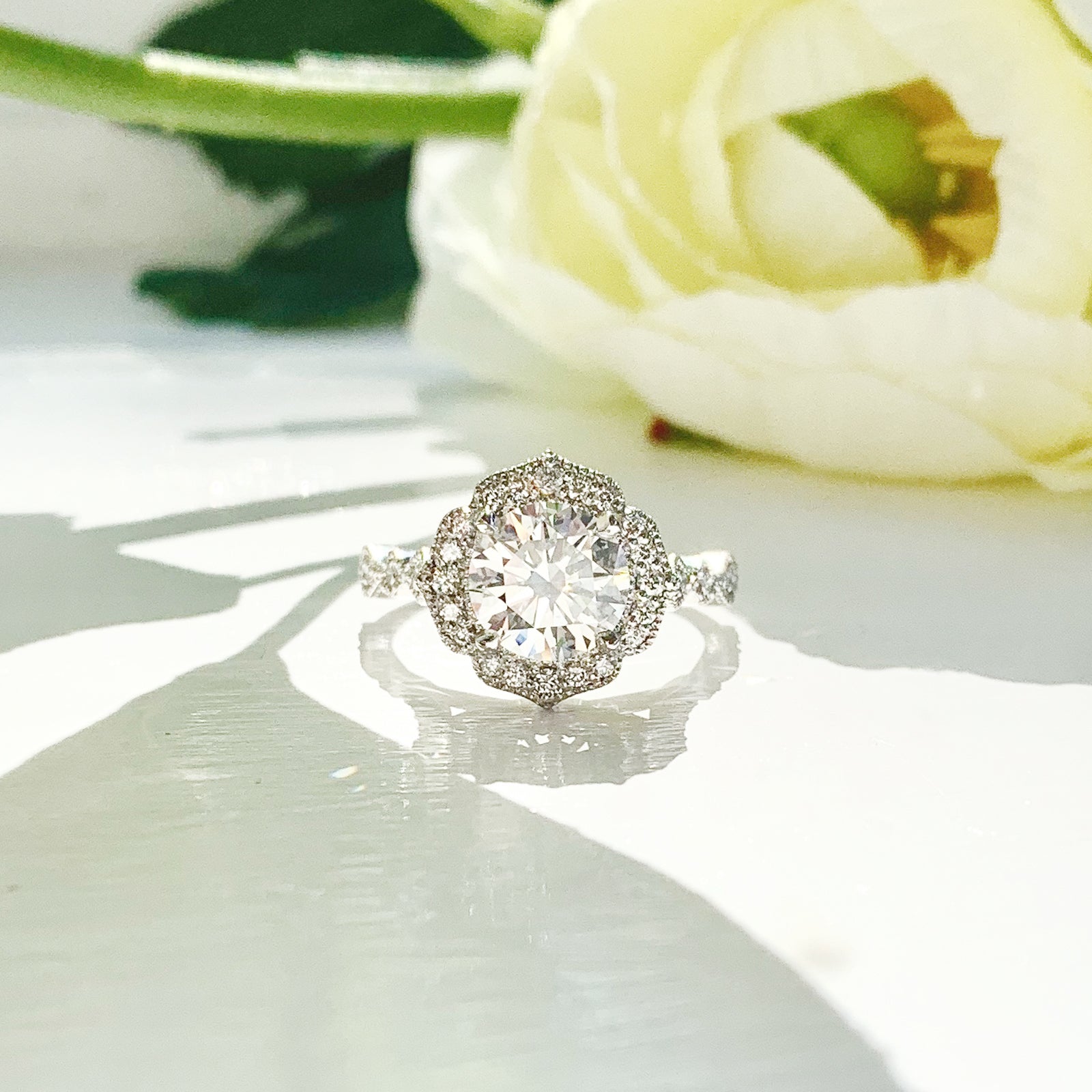 Vintage Charm Engagement Ring