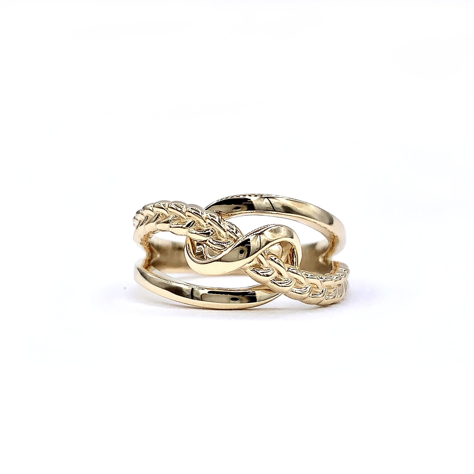Braided Love custom ring