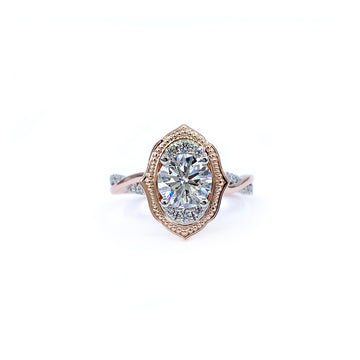 Modern Vintage Custom Engagement Ring