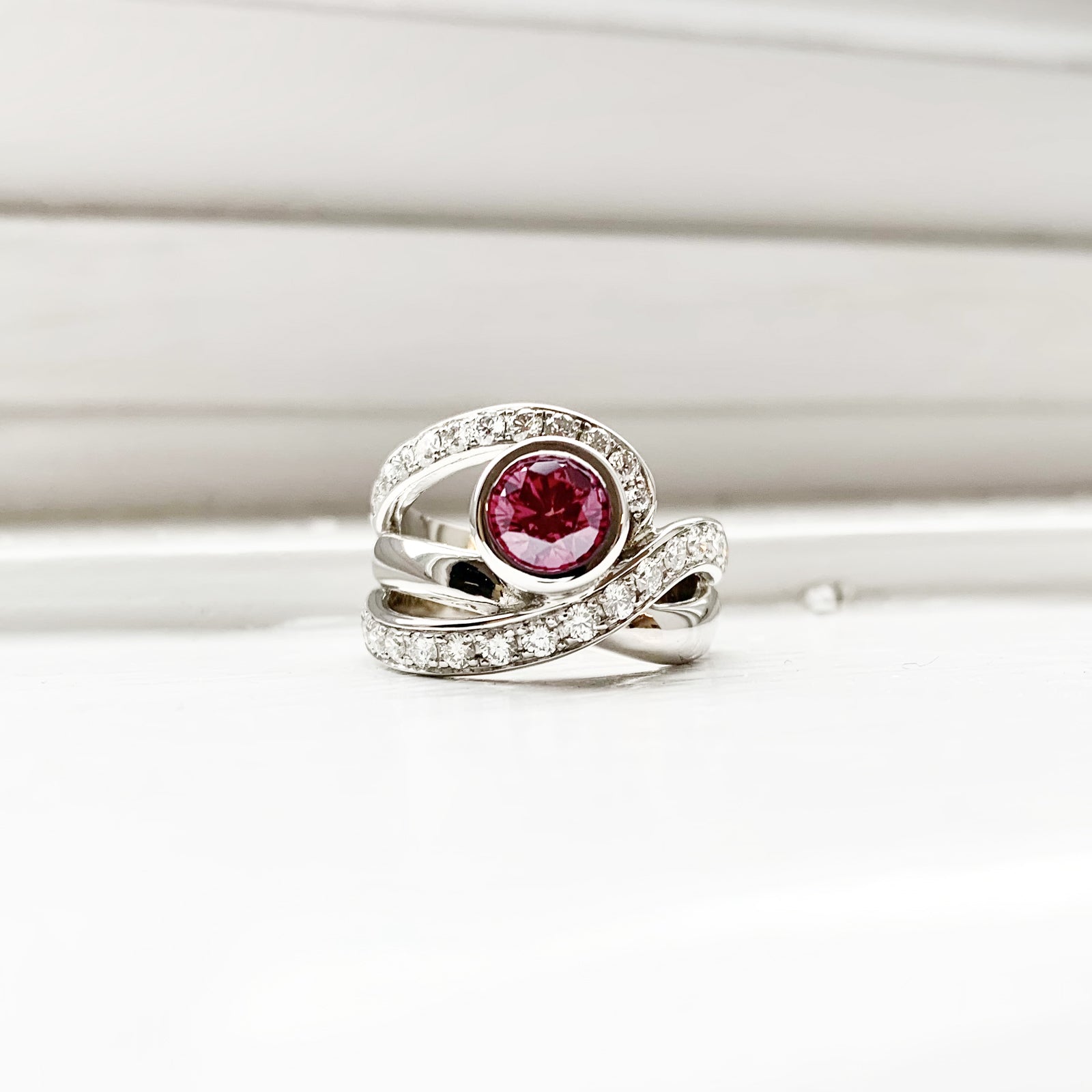 Purple Diamond Custom Ring