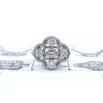 Vintage Inspired Diamond Ring