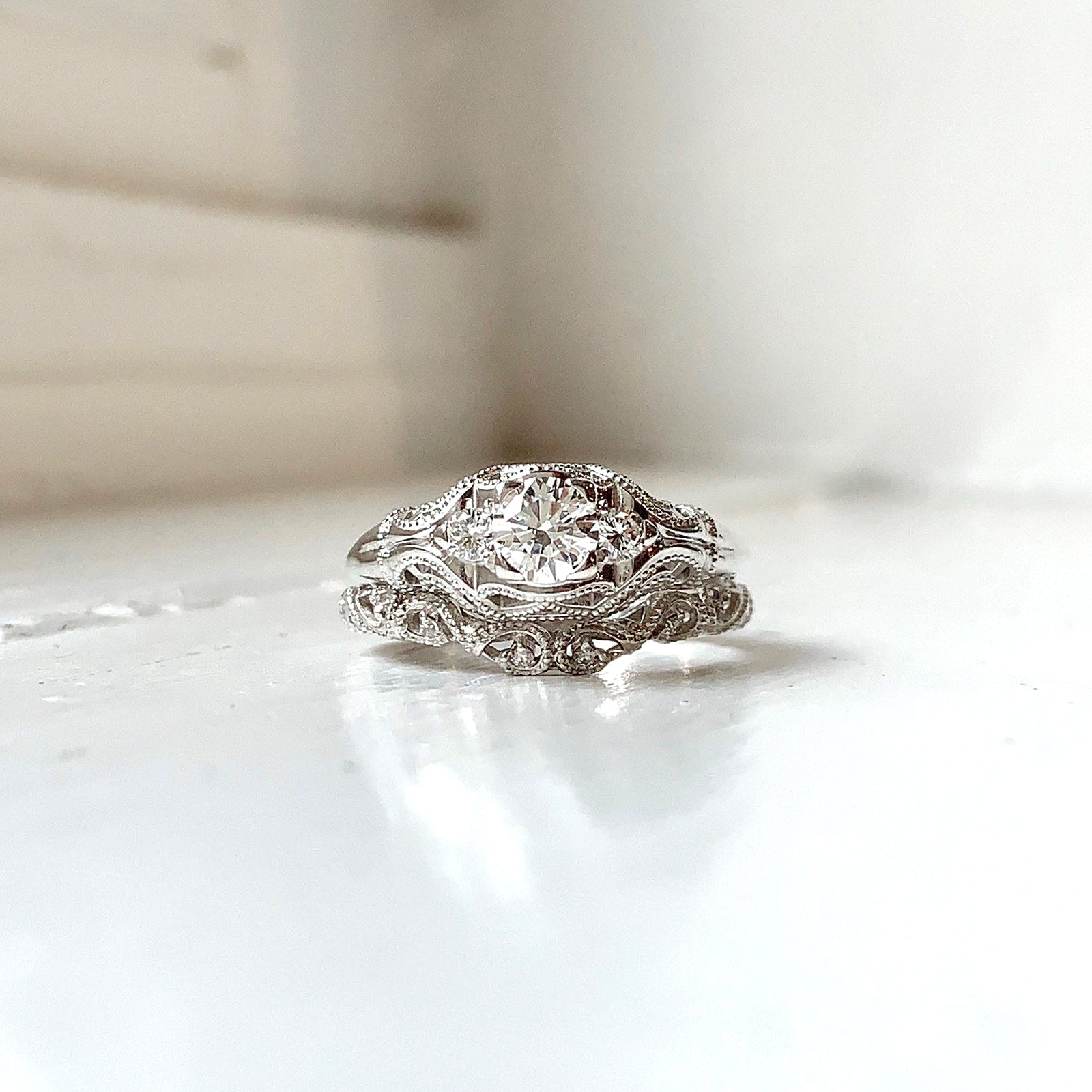 Vintage Style Engagement Ring