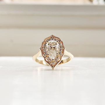 Vintage Pear Engagement Ring