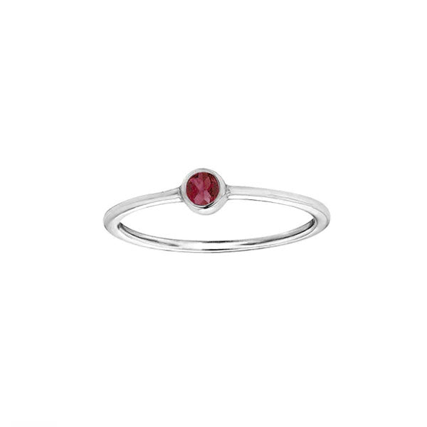Genuine Garnet Birthstone Stackable Ring (29466)