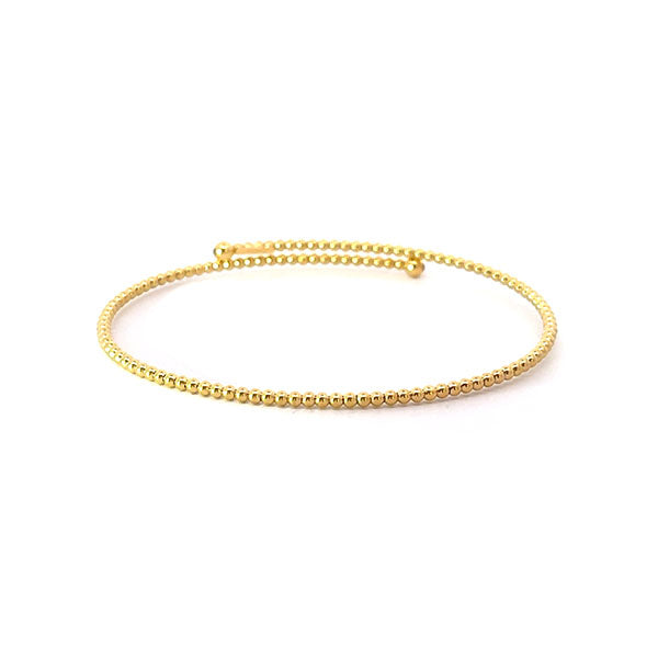 Gold Open Edge Flexible Bangle (39764)