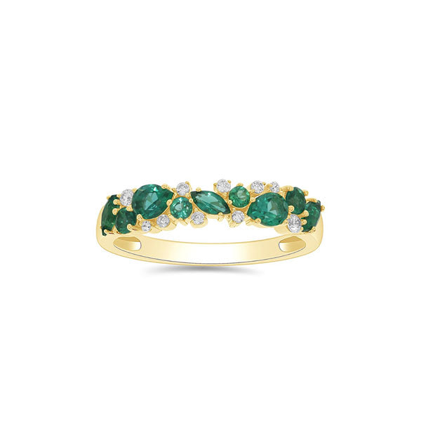 Genuine Emerald and Diamond Ring (39396)