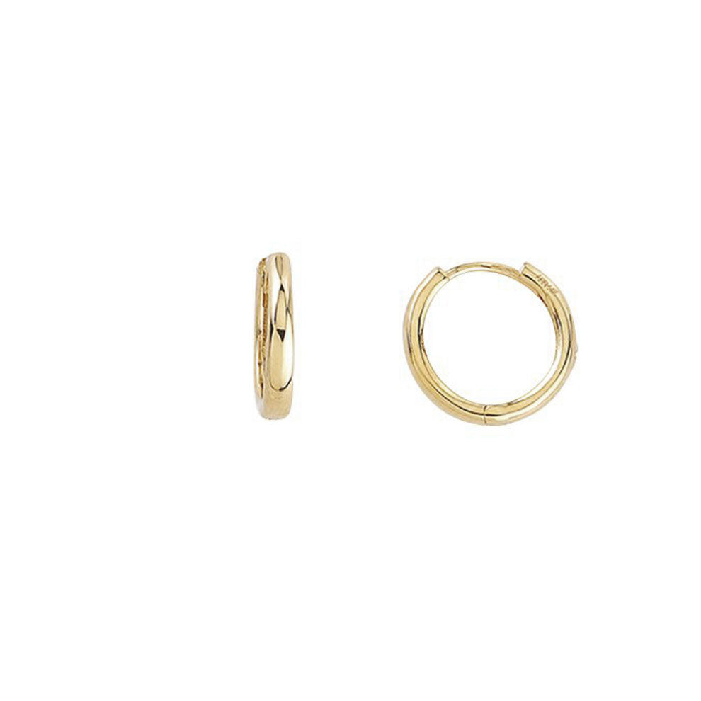 Gold Huggie Earrings 14mm (39738)