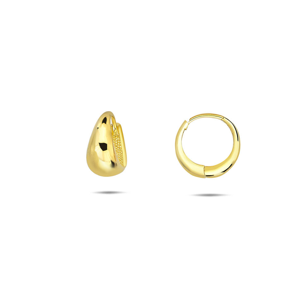Gold Tapered Huggie Earrings 11mm (39763)