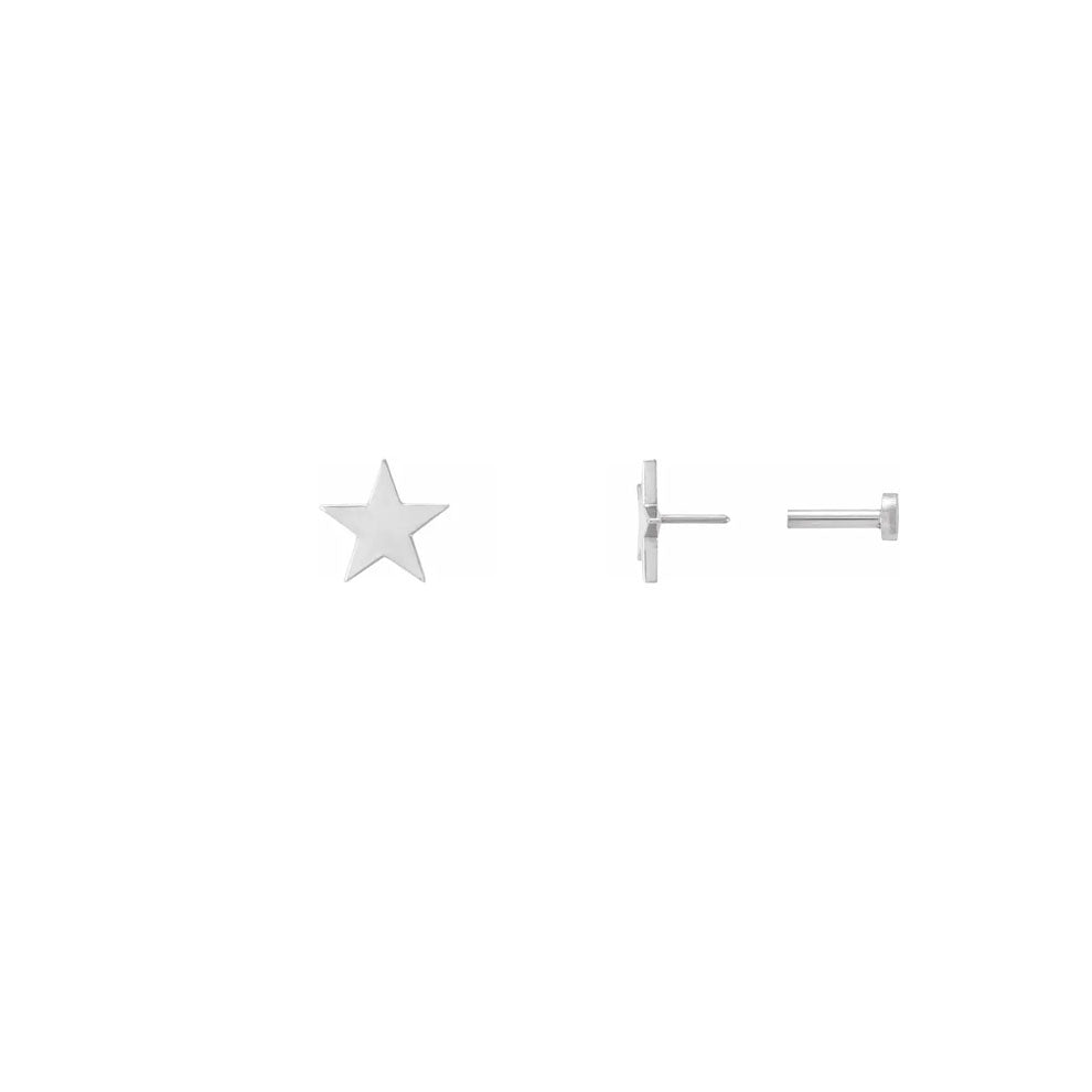 Gold Star Stud Earrings (40082)