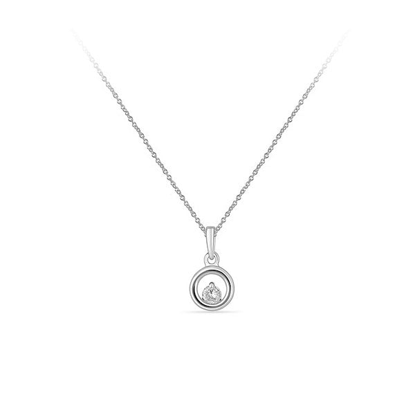 Diamond Solitaire Circle Pendant .09ct (40261)