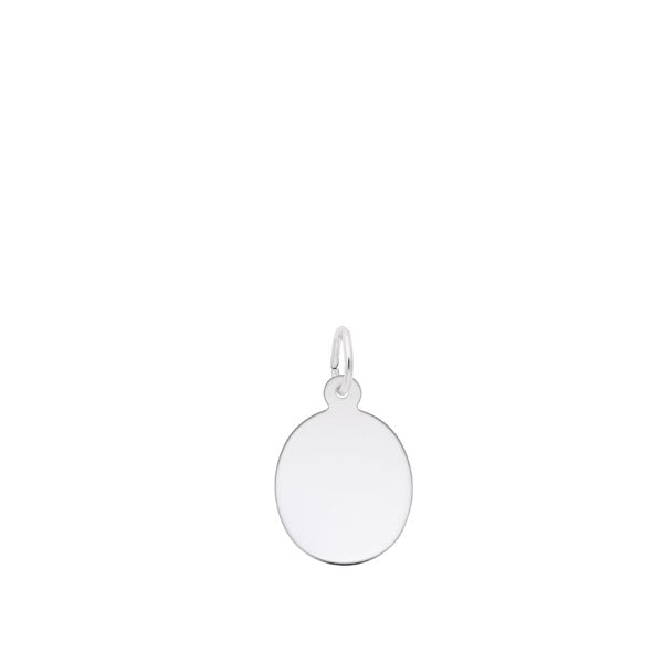Sterling Silver Oval Disc Pendant (40501)
