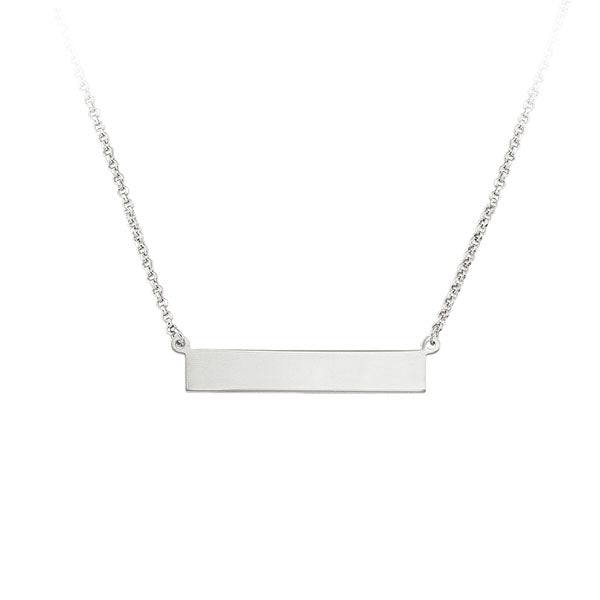 Sterling Silver Horizontal Bar Necklace (40904)