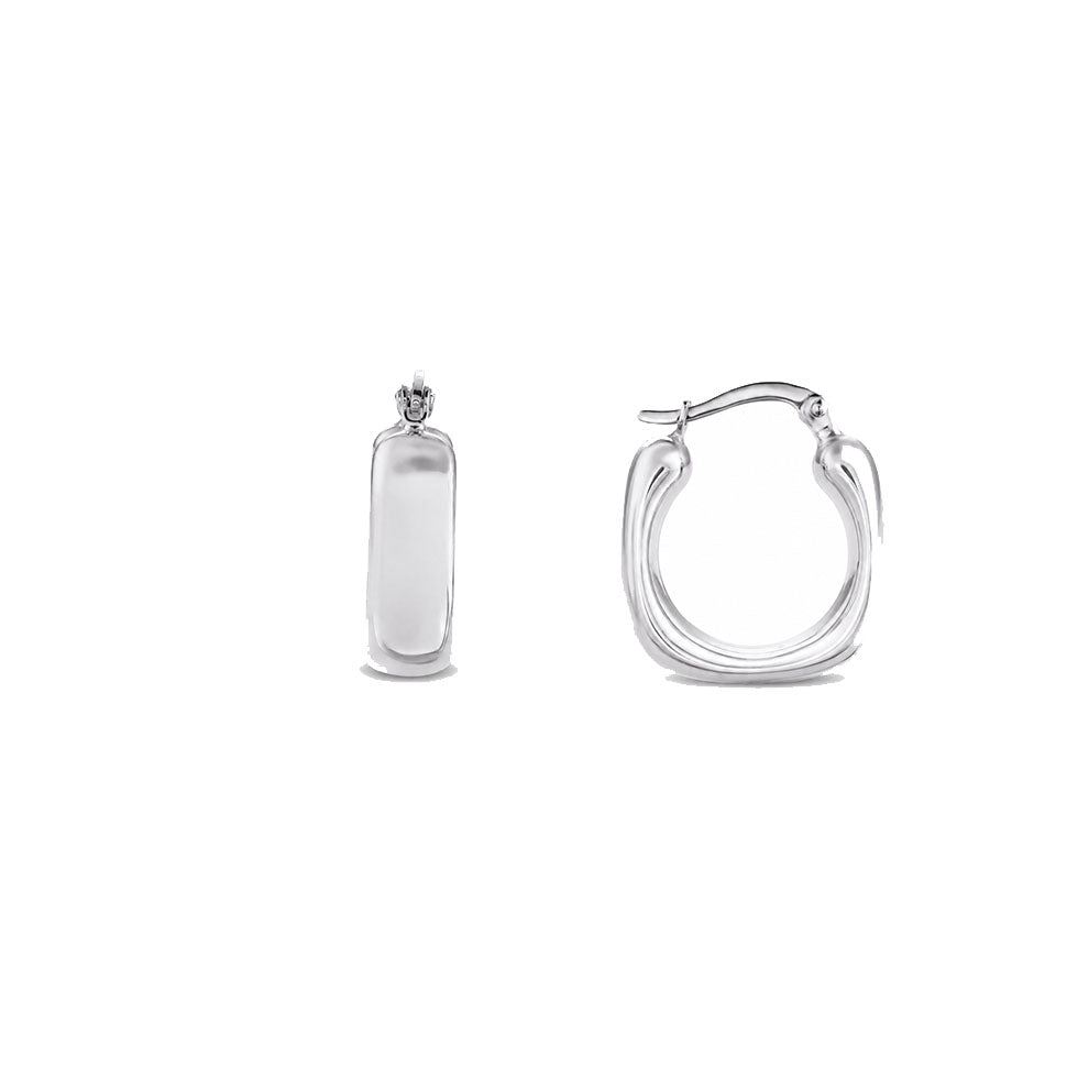 Gold Squared Hoop Earrings (40921)