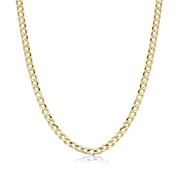 Gold Flat Curb Link Chain 16-18in (41042)