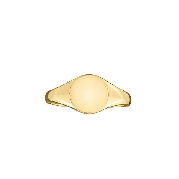 Ladies Round Top Signet Ring (37016)