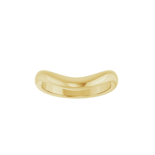 Gold Contour Wedding Band 3mm Size 6 (39245)