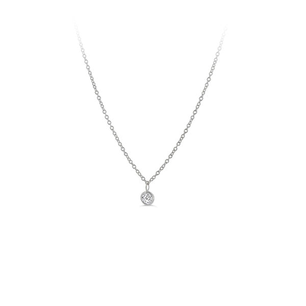 Diamond Solitaire Necklace - LG .14ct (40714)