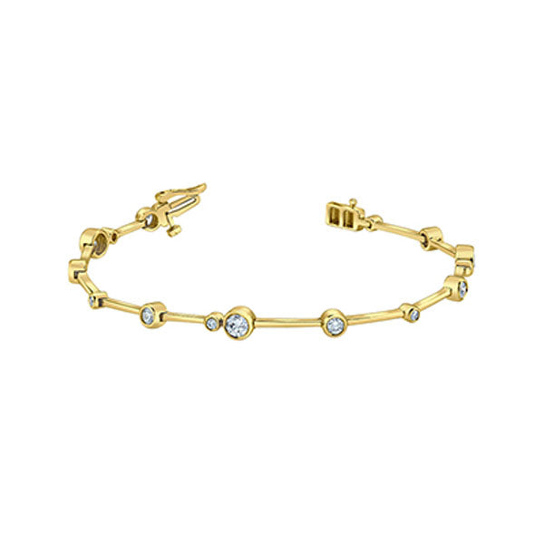 Diamond Bezel Bar Bracelet -LG 1.41ct (41077)
