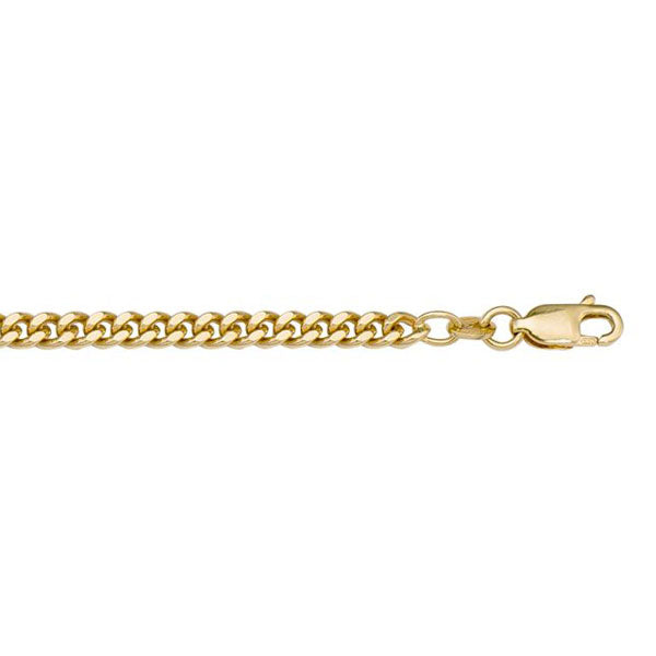 Gold Solid Curb Link Chain 1.8mm 22in (37344)