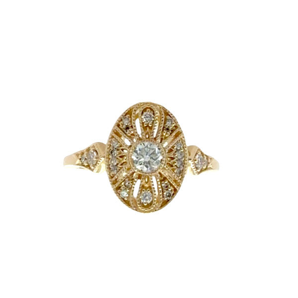 Canadian Diamond Milgrain Dinner Ring .42ct (39907)