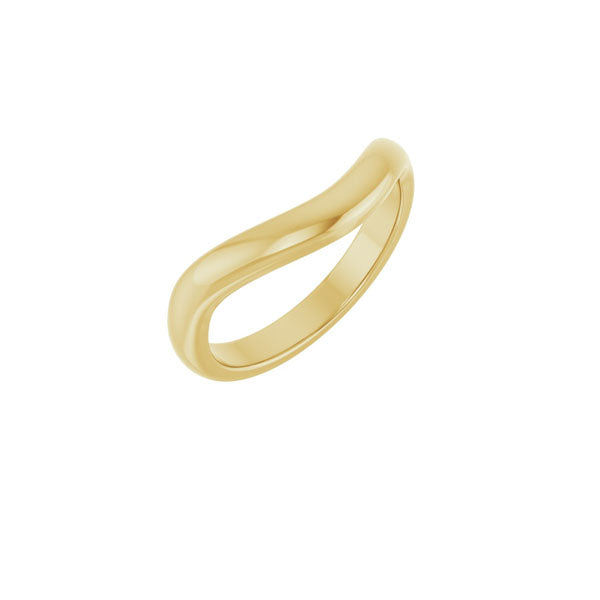 Gold Contour Wedding Band 3mm Size 6 (39245)