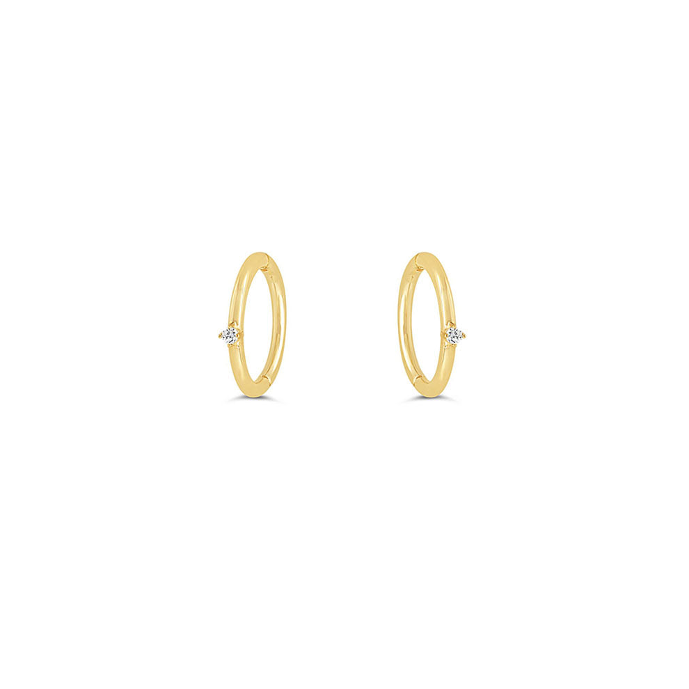 Diamond Clicker Hoop Earrings .02ct (39777)