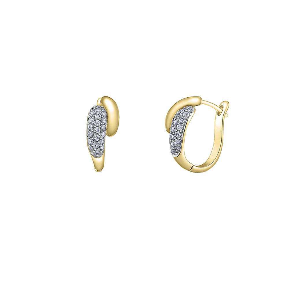 Diamond Bypass Hoop Earrings .50ct (40126)