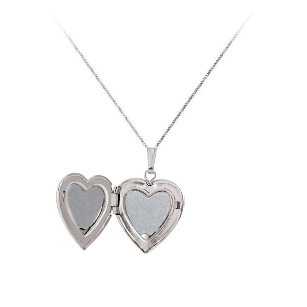 Sterling Silver and Diamond Heart Locket .01ct (40632)