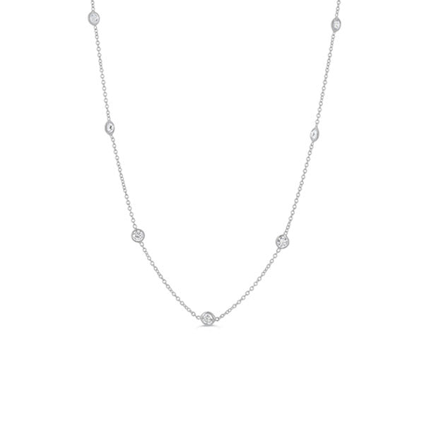 Diamond Station Necklace - LG 1.50ct (40713)