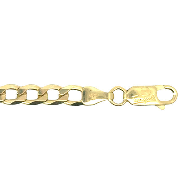 Gold Solid Open Link Curb Chain 4.3mm 22in (40917)