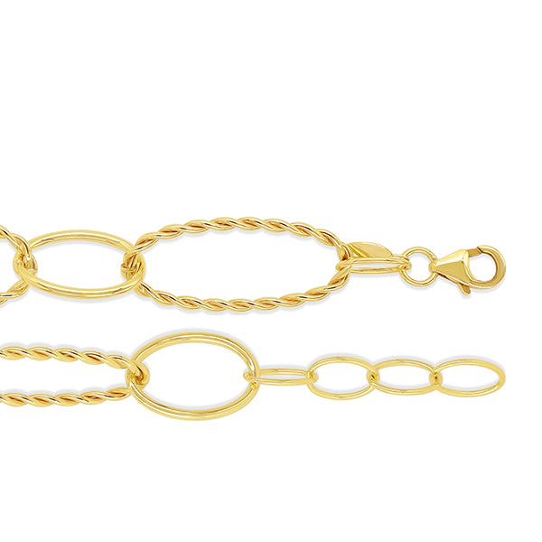 Sempre ORO Bracelet - Oval Fancy Link 8.25in (41152)