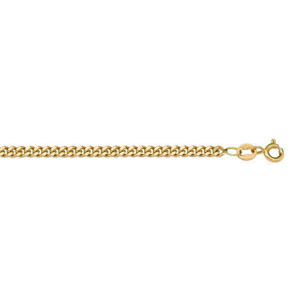 Gold Solid Curb Link Chain 1.2mm 18in (31004)