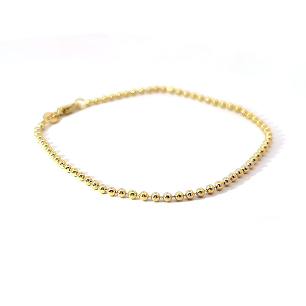 Gold Ball Bead Bracelet 7.5in (38496)