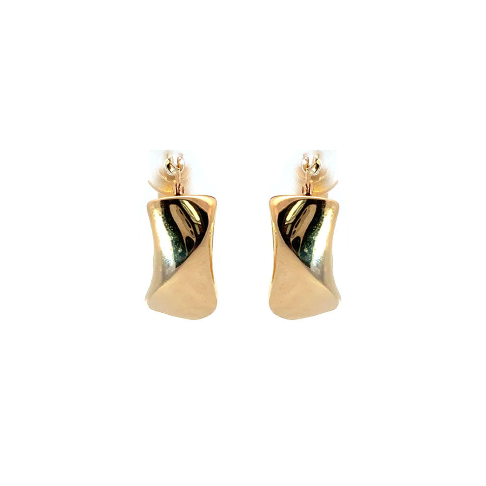 Gold Hollow Twist Hoop Earrings (39733)