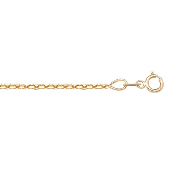Gold Solid Link Open Cable Chain 1mm 18in (40827)