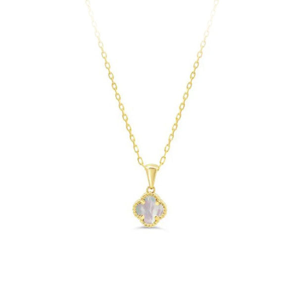 Gold Mother of Pearl Clover Pendant (41001)