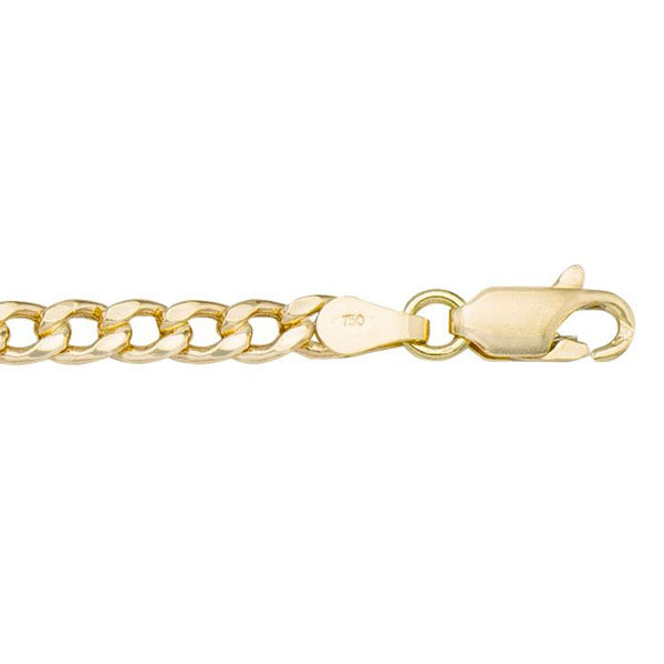 Gold Hollow Curb Link Chain 3mm 20in (37754)