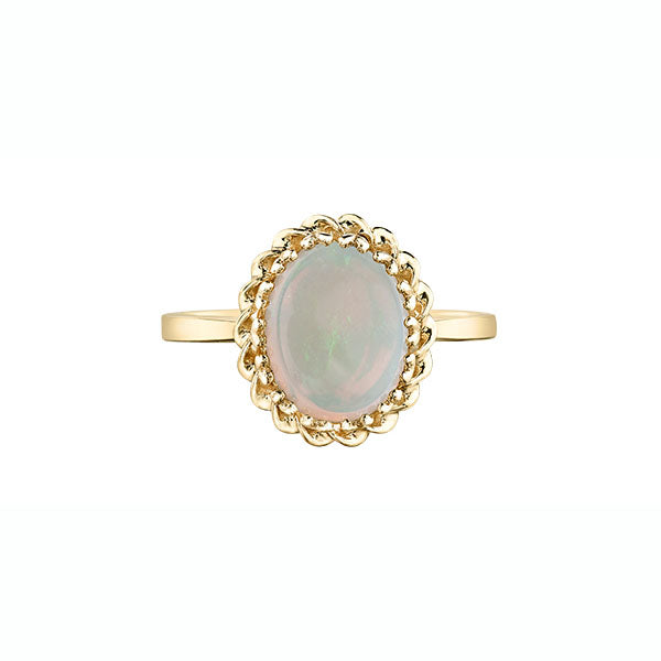 Genuine Opal Vintage Solitaire Ring (40671)