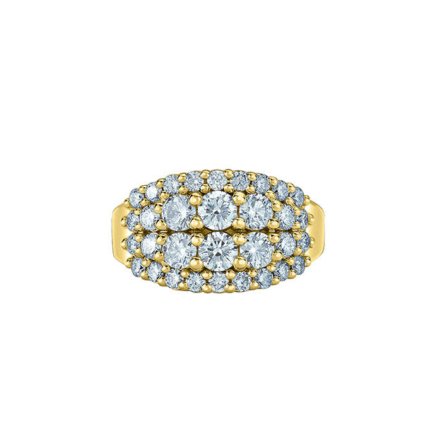 Diamond 4-Row Dinner Ring - LG 2.00ct (39810)