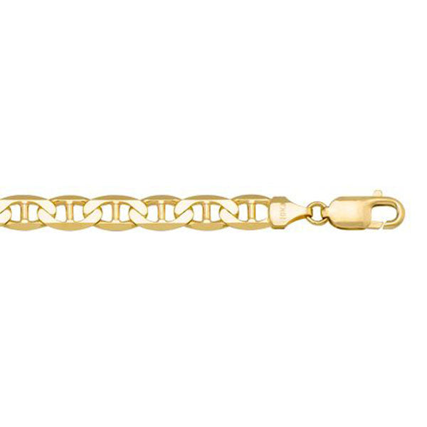 Gold Solid Link Flat Anchor Chain 2.8mm 22in (31736)