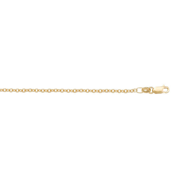 Gold Open Link Cable Chain 1.5mm 16in (31796)