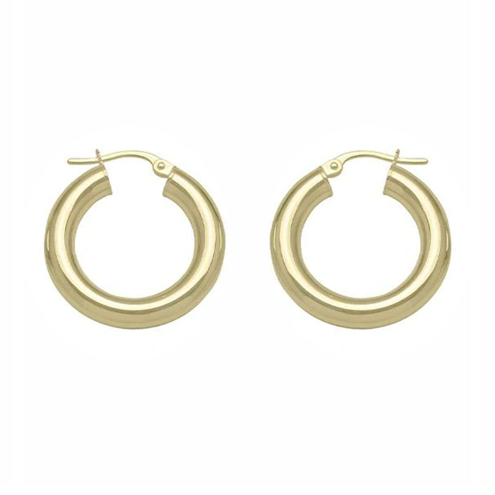 Gold Hoop Earrings 22mm (36004)
