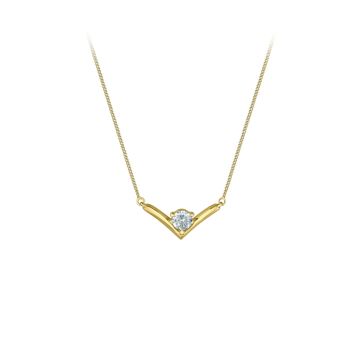 Diamond Solitaire Bar Necklace - LG .30ctTW (39444)